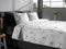 Heckettlane Dekbedovertrek Fresia - Bedlinnen met Takken print - 200x220 - Wit - Dekbedhoes van 100% Katoen-Clip Sheared