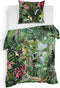 Heckettlane Dekbedovertrek Frey - Bedlinnen met Natuur print - 140x220 - Groen - Dekbedhoes van 100% Katoen-Satijn