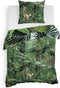 Heckettlane Dekbedovertrek Frey - Bedlinnen met Natuur print - 140x220 - Groen - Dekbedhoes van 100% Katoen-Satijn