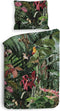 Heckettlane Dekbedovertrek Frey - Bedlinnen met Natuur print - 260x220 - Groen - Dekbedhoes van 100% Katoen-Satijn