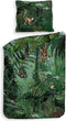 Heckettlane Dekbedovertrek Frey - Bedlinnen met Natuur print - 260x220 - Groen - Dekbedhoes van 100% Katoen-Satijn