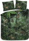 Heckettlane Dekbedovertrek Frey - Bedlinnen met Natuur print - 260x220 - Groen - Dekbedhoes van 100% Katoen-Satijn