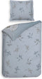 Heckettlane Dekbedovertrek Frosti - Bedlinnen met Takken print - 260x220 - Blauw - Dekbedhoes van 100% Katoen-Satijn