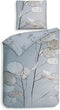 Heckettlane Dekbedovertrek Frosti - Bedlinnen met Takken print - 260x220 - Blauw - Dekbedhoes van 100% Katoen-Satijn