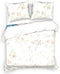 Heckettlane Dekbedovertrek Gabriella - Bedlinnen met Natuur print - 240x220 - Grijs - Dekbedhoes van Bamboe & Satijn