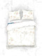 Heckettlane Dekbedovertrek Gabriella - Bedlinnen met Natuur print - 200x220 - Grijs - Dekbedhoes van Bamboe & Satijn