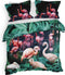 Heckettlane Dekbedovertrek Goran - Bedlinnen met Dieren print - 260x220 - Groen - Dekbedhoes van 100% Katoen-Satijn
