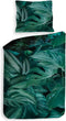 Heckettlane Dekbedovertrek Goran - Bedlinnen met Dieren print - 200x220 - Groen - Dekbedhoes van 100% Katoen-Satijn