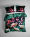 Heckettlane Dekbedovertrek Goran - Bedlinnen met Dieren print - 240x220 - Groen - Dekbedhoes van 100% Katoen-Satijn