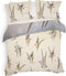 Heckettlane Dekbedovertrek Hamiton - Bedlinnen met Natuur print - 200x220 - Natural - Dekbedhoes van 100% Katoen-Satijn