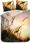 Heckettlane Dekbedovertrek Hamiton - Bedlinnen met Natuur print - 140x220 - Natural - Dekbedhoes van 100% Katoen-Satijn