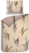 Heckettlane Dekbedovertrek Hamiton - Bedlinnen met Natuur print - 200x220 - Natural - Dekbedhoes van 100% Katoen-Satijn