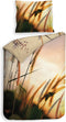 Heckettlane Dekbedovertrek Hamiton - Bedlinnen met Natuur print - 260x220 - Natural - Dekbedhoes van 100% Katoen-Satijn