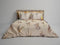 Heckettlane Dekbedovertrek Hamiton - Bedlinnen met Natuur print - 200x220 - Natural - Dekbedhoes van 100% Katoen-Satijn