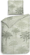 Heckettlane Dekbedovertrek Heron - Bedlinnen met Dieren print - 140x220 - Groen - Dekbedhoes van 100% Katoen-Twill