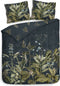 Heckettlane Dekbedovertrek Holly - Bedlinnen met Bladeren print - 260x220 - Blauw - Dekbedhoes van 100% Katoen-Satijn