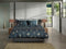 Heckettlane Dekbedovertrek Holly - Bedlinnen met Bladeren print - 140x220 - Blauw - Dekbedhoes van 100% Katoen-Satijn