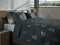 Heckettlane Dekbedovertrek Holly - Bedlinnen met Bladeren print - 200x220 - Blauw - Dekbedhoes van 100% Katoen-Satijn