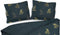 Heckettlane Dekbedovertrek Holly - Bedlinnen met Bladeren print - 200x220 - Blauw - Dekbedhoes van 100% Katoen-Satijn