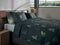 Heckettlane Dekbedovertrek Holly - Bedlinnen met Bladeren print - 140x220 - Blauw - Dekbedhoes van 100% Katoen-Satijn