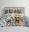 Heckettlane Dekbedovertrek Hudson - Bedlinnen met Ruiten print - 240x220 - Grijs - Dekbedhoes van 100% Katoen-Twill