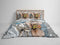 Heckettlane Dekbedovertrek Hudson - Bedlinnen met Ruiten print - 140x220 - Grijs - Dekbedhoes van 100% Katoen-Twill