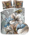 Heckettlane Dekbedovertrek Hudson - Bedlinnen met Ruiten print - 140x220 - Grijs - Dekbedhoes van 100% Katoen-Twill