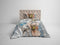Heckettlane Dekbedovertrek Hudson - Bedlinnen met Ruiten print - 240x220 - Grijs - Dekbedhoes van 100% Katoen-Twill