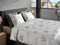 Heckettlane Dekbedovertrek Ida - Bedlinnen met Bloemen print - 200x220 - Wit - Dekbedhoes van 100% Katoen-Satijn