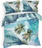 Heckettlane Dekbedovertrek Jaron - Bedlinnen met Natuur print - 140x220 - Blauw - Dekbedhoes van 100% Katoen-Satijn