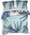 Heckettlane Dekbedovertrek Jaron - Bedlinnen met Natuur print - 140x220 - Blauw - Dekbedhoes van 100% Katoen-Satijn