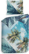 Heckettlane Dekbedovertrek Jaron - Bedlinnen met Natuur print - 260x220 - Blauw - Dekbedhoes van 100% Katoen-Satijn