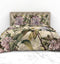 Heckettlane Dekbedovertrek Jazmin - Bedlinnen met Bloemen print - 140x220 - Groen - Dekbedhoes van 100% Katoen-Satijn
