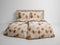 Heckettlane Dekbedovertrek Jonas - Bedlinnen met Natuur print - 200x220 - Beige - Dekbedhoes van 100% Katoen-Flanel