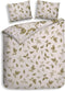 Heckettlane Dekbedovertrek Juliette - Bedlinnen met Bloemen print - 140x220 - Natural - Dekbedhoes van 100% Katoen-Twill