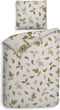 Heckettlane Dekbedovertrek Juliette - Bedlinnen met Bloemen print - 140x220 - Natural - Dekbedhoes van 100% Katoen-Twill