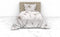 Heckettlane Dekbedovertrek Kos - Bedlinnen met print - 140x220 - Natural - Dekbedhoes van 100% Katoen-Satijn