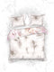 Heckettlane Dekbedovertrek Kos - Bedlinnen met print - 140x220 - Natural - Dekbedhoes van 100% Katoen-Satijn