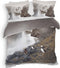 Heckettlane Dekbedovertrek Laurien - Bedlinnen met Natuur print - 260x220 - Grijs - Dekbedhoes van 100% Katoen-Twill