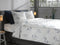 Heckettlane Dekbedovertrek Leafy - Bedlinnen met Takken print - 200x220 - Wit - Dekbedhoes van 100% Katoen-Clip Sheared