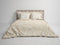 Heckettlane Dekbedovertrek Linna - Bedlinnen met print - 240x220 - Beige - Dekbedhoes van 100% Katoen-Twill
