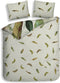 Heckettlane Dekbedovertrek Livia - Bedlinnen met Bloemen print - 140x220 - Groen - Dekbedhoes van Bamboe & Satijn