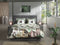 Heckettlane Dekbedovertrek Livia - Bedlinnen met Bloemen print - 240x220 - Groen - Dekbedhoes van Bamboe & Satijn
