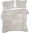 Heckettlane Dekbedovertrek Malthe - Bedlinnen met Natuur print - 260x220 - Taupe - Dekbedhoes van 100% Katoen-Satijn