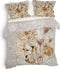 Heckettlane Dekbedovertrek Malthe - Bedlinnen met Natuur print - 260x220 - Taupe - Dekbedhoes van 100% Katoen-Satijn