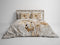 Heckettlane Dekbedovertrek Malthe - Bedlinnen met Natuur print - 260x220 - Taupe - Dekbedhoes van 100% Katoen-Satijn