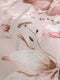 Heckettlane Dekbedovertrek Marie - Bedlinnen met Bloemen print - 200x220 - Natural - Dekbedhoes van 100% Katoen-Satijn