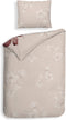Heckettlane Dekbedovertrek Marie - Bedlinnen met Bloemen print - 200x220 - Natural - Dekbedhoes van 100% Katoen-Satijn