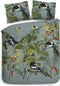 Heckettlane Dekbedovertrek Milan - Bedlinnen met print - 260x220 - Blauw - Dekbedhoes van 100% Katoen-Satijn
