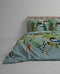 Heckettlane Dekbedovertrek Milan - Bedlinnen met print - 260x220 - Blauw - Dekbedhoes van 100% Katoen-Satijn